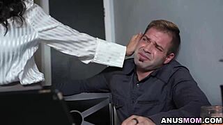 Lilly hall discovers nicky rebel watching porn and flashes her ass for him
