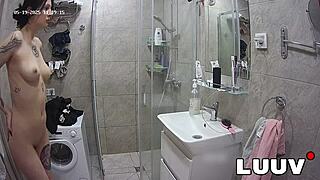 luuv alice shares her exhibitionist morning shower homemade for voyeurs