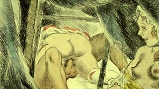 Vintage erotic drawings from antique cartoons