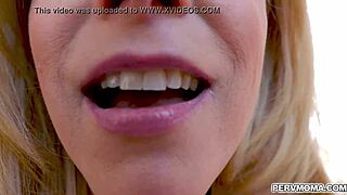 Blonde Stepmom Eagerly Sucks Real Hotdogs in Her Mouth