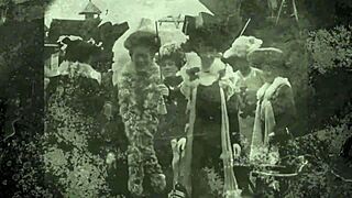 Intense vintage retro orgy with banging hairy pussies