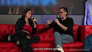 I Fuck Big Dick Fan On Live Tv In Front Of Cuckold Boyfriend Sara Blonde