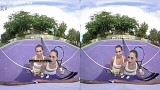 VR Threesome! Riley Reid And Melissa Moore Fuck Hard!