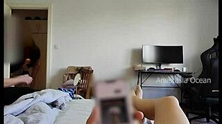 my step mom and i are getting ready for going out and my husband is relaxing and showing off his cock