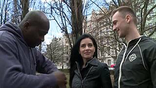 Does this dark-haired babe crave that big black monster cock?