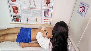 Nurse In Hospital Makes Patient Erect With Blowjob And Rough Fucking.