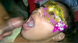 the latina puta cums hard in my mouth after rough fucking