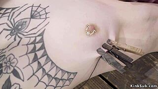 Whipping alt pale slave ass in dungeon.