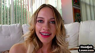 braces teen tugs pov dick on phone with boyfriend