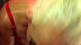 Blonde Milf Teases With Sloppy Deepthroat Worship