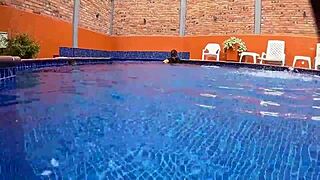 Latina Milf With Big Ass Gets Hard Cock From Stranger In Public Pool