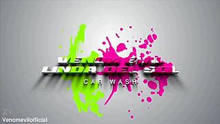 wet version gang bang in the carwash with anal and creampies