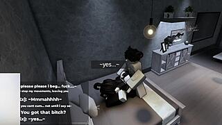 roblox bunny-girl hops on my cock until she gets filled up