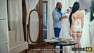 naughty young bride jumps on big dick while groom waits