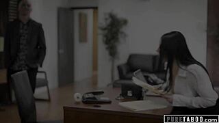 The councilwoman secretly FUCKS the businessman right in the OFFICE, you know?