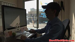 bdsm sub tied up and whipped to get cheap car 😈