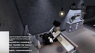roblox bunny-girl hops on my cock until she gets filled up