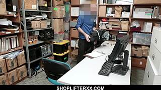 Tiny asian teen 18+ thief caught by dirty big dick mall cop - aurora winters