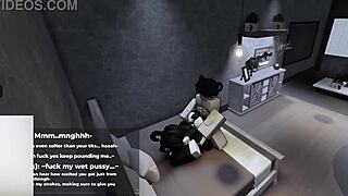 roblox bunny-girl hops on my cock until she gets filled up