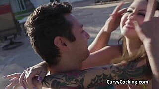 Craving Cock In Sexy Monokini At The Pool!