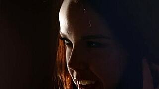 Dillion Harper and Tracy Sweet engage in a glamorous play session with trimmed and shaved features, climaxing as beautiful dream girls in a centerfold bombshell scenario