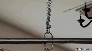 Anal Threesome Rope Bondage Fucking With Slave Submission