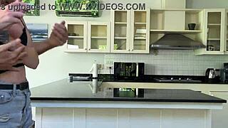 Bound and teased on the countertop of desire