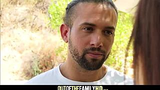 Tiny Brunette Teen 18+ Step Sister Brooke Haze Fucked by Step Brother in Park