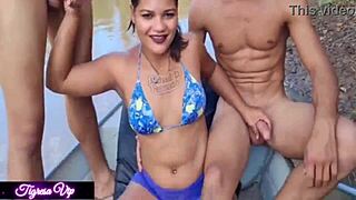 Tigresa VIP takes two huge cocks in ass and pussy with sister-in-law Mia