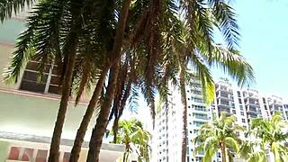 18yo teen interracial threesome with latina and tiny filipina on south beach airbnb shoot miami bts ft violet rae and sarah lace