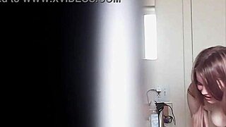 Big boobs blonde changing clothes in room