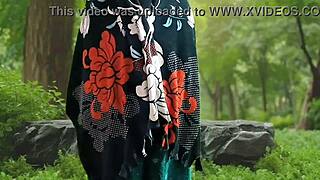 Bhabhi enjoys a forest encounter with her partner.