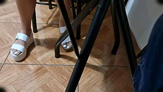 stepsister opens legs in white panties