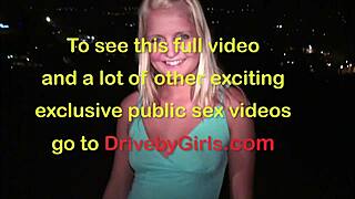 young cute blonde teen girl heads to dogging spot for public sex orgy