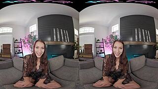 VR Allure Brings You a Little Closer to the Brunette's POV Masturbation
