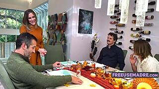 i think a family is wholesome when they celebrate thanksgiving with a freeuse foursome