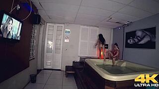 big cock blowjob in sauna with monster cock