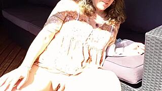 Mature Wife Basks Huge Bald Meaty Cunt Lips Wide Open