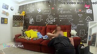 tried clothes on for delivery guy then sucked his cock till he creampied me 😈💦