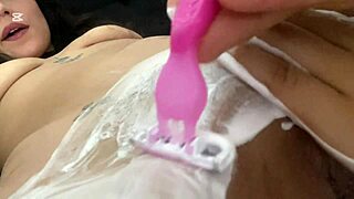 Naughty stepmom asks stepson to shave her smooth before gentle fucking—Latina taboo in Spanish