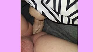 ladyboy rides dildo machine for anal fun