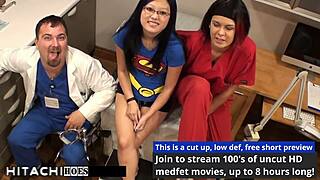 super heroine little 18+ mina gets hitachi vibrator orgasm from nurse amo morbia hospital backstage anal finger
