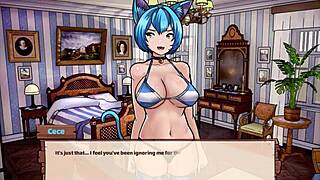 【Breeding Farm】Cat Girl Morning Blowjob Scene