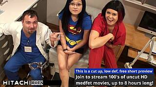 super heroine little 18+ mina gets hitachi vibrator orgasm from nurse amo morbia hospital backstage anal finger