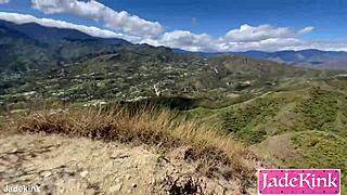 Amateur kinky couple's trail escapade unfolds