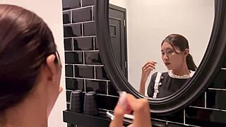 asian maid handles her duties with style and grace