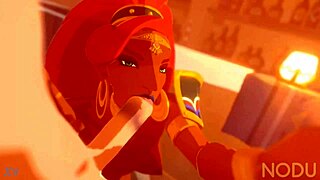 I'm Urbosa sucking hard before intense fucking ride
