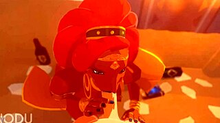 I'm Urbosa sucking hard before intense fucking ride