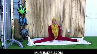Kira Perez arab teen wife cheats with trainer during hijab blowjob POV