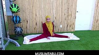 Kira Perez arab teen wife cheats with trainer during hijab blowjob POV